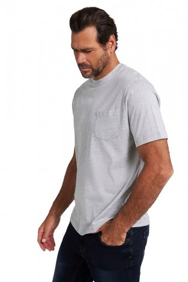 JP1880 799997 T-krekls ar krūšu kabatu Pelēks melanžs - T-krekli - T-krekli - 2XL-14XL