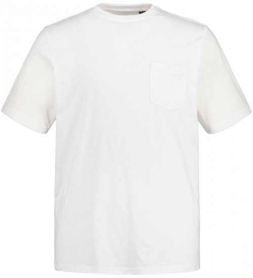 JP1880 799997 T-krekls ar krūšu kabatu Balts - T-krekli - T-krekli - 2XL-14XL