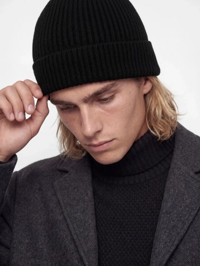 Jack & Jones Leo Adīta cepure Melns - Adītās cepures - 