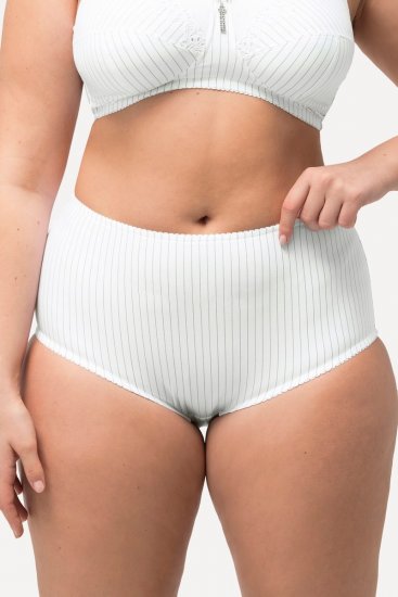 Ulla Popken 800279 Biksītes ar svītrām 2 gab. Balts - Biksītes - 