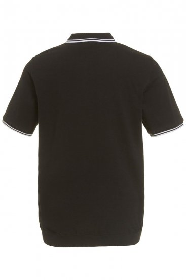 JP1880 802789 Polo krekls ar baltu kontrastējošu apkakli Melns - Polo krekli - Polo krekli - 2XL-8XL