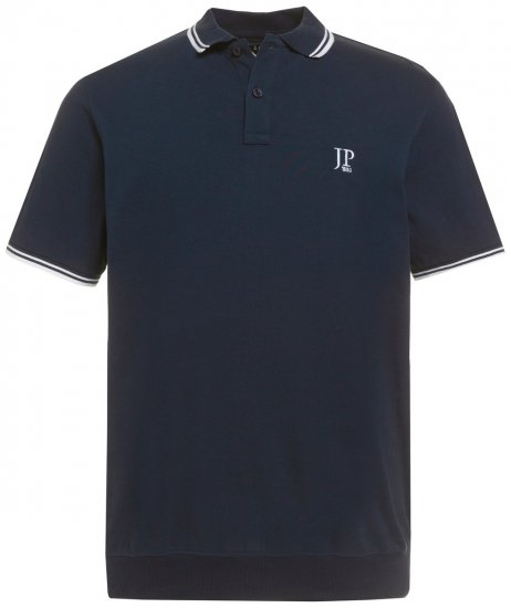 JP1880 802789 Polo krekls ar baltu kontrastējošu apkakli Tumši zils - Polo krekli - Polo krekli - 2XL-8XL