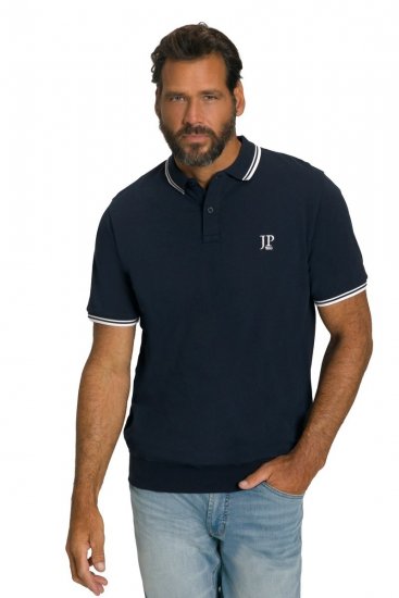 JP1880 802789 Polo krekls ar baltu kontrastējošu apkakli Tumši zils - Polo krekli - Polo krekli - 2XL-8XL
