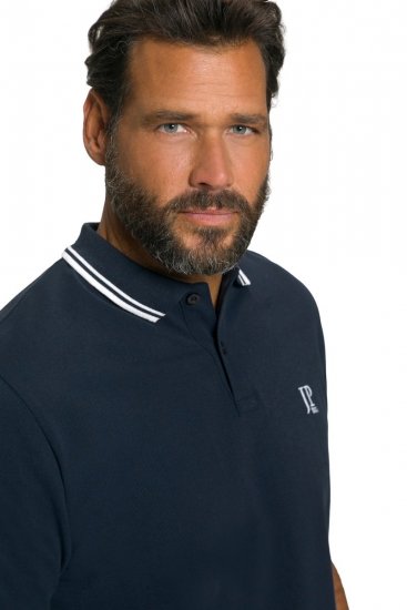 JP1880 802789 Polo krekls ar baltu kontrastējošu apkakli Tumši zils - Polo krekli - Polo krekli - 2XL-8XL