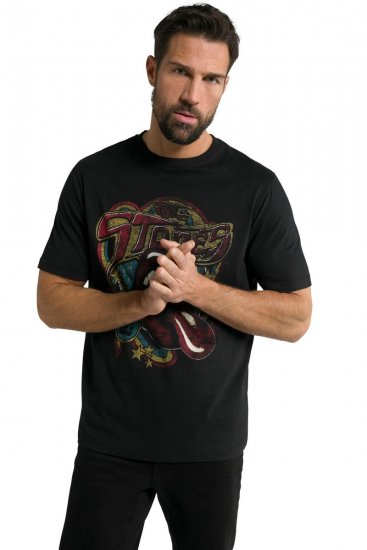 JP1880 Rolling Stones Graphic Band T-Shirt Black - T-krekli - T-krekli - 2XL-14XL