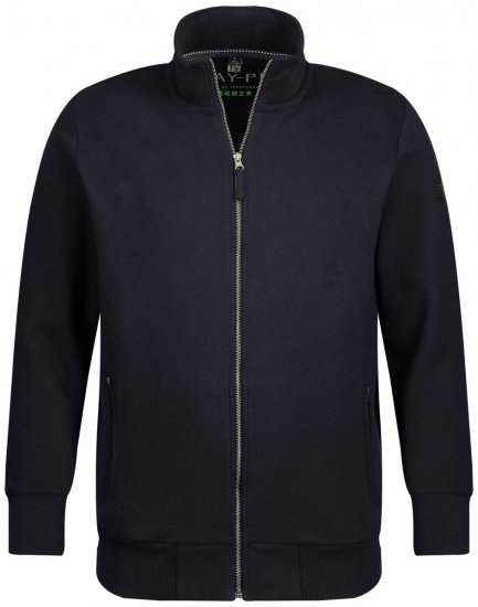 Jay-Pi 804180 Sporta jaka ar stāvapkakli Tumši zils - Džemperi un džemperi ar kapuci - Džemperi - 2XL-14XL