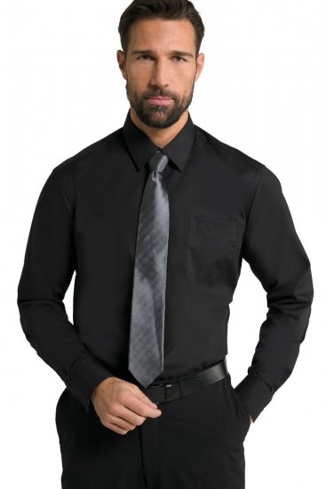JP1880 Shirt Business Kent Collar Long Sleeve Black TALL - VĪRIEŠU APĢĒRBS MT-6XLT - Apģērbs gariem vīriešiem