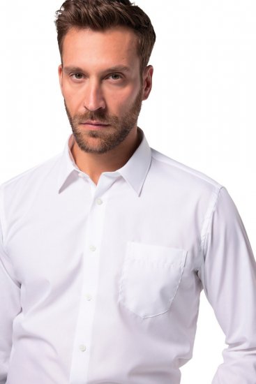 JP1880 804890 Negludināms biznesa krekls ar garām piedurknēm Balts - Krekli - Krekli - 2XL-8XL