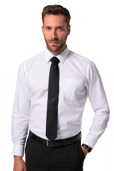 JP1880 804890 Negludināms biznesa krekls ar garām piedurknēm Balts - Krekli - Krekli - 2XL-8XL