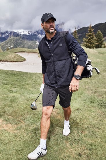 JP1880 Jay-Pi QuickDry Long Sleeve Golf Polo Shirt Black - Sporta apģērbs & outdoor - Liela izmēra sporta apģērbi vīriešiem