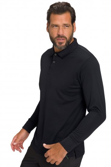 JP1880 Jay-Pi QuickDry Long Sleeve Golf Polo Shirt Black - Sporta apģērbs & outdoor - Liela izmēra sporta apģērbi vīriešiem
