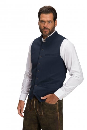 JP1880 Mottled Stretch Knit Stand-up Collar Vest Navy Blue - Jakas & Lietus apģērbs - Jakas - 2XL-12XL
