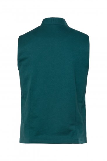 JP1880 Mottled Stretch Knit Stand-up Collar Vest Turquoise Blue - Trachten & Oktoberfest - Oktoberfest tērpi lielos izmēros (Trachten)