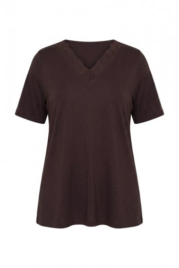 Ulla Popken 806944 Pidžama ar īsām piedurknēm Brūns - Pidžamas/Loungewear - 