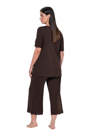 Ulla Popken 806944 Pidžama ar īsām piedurknēm Brūns - Pidžamas/Loungewear - 