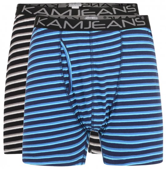 Kam Jeans Strīpaini Bokseršorti 2-Gab. - Apakšveļa un peldšorti - Apakšveļa - 2XL-8XL
