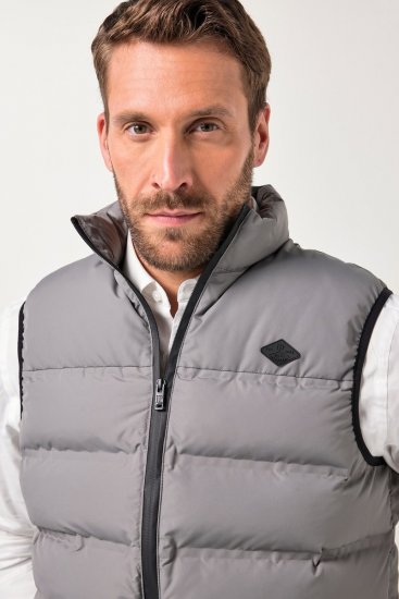 JP1880 Quilted Vest Outdoor Stand-up Collar Grey - Jakas & Lietus apģērbs - Jakas - 2XL-12XL