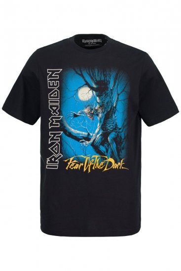 JP1880 Iron Maiden Graphic Comfort Fit Band T-Shirt Black - T-krekli - T-krekli - 2XL-14XL