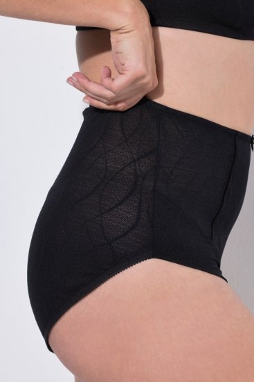 Ulla Popken 809385 Figūru veidojošas biksītes ar mežģīnēm Melns - Figūru veidojoša veļa - 
