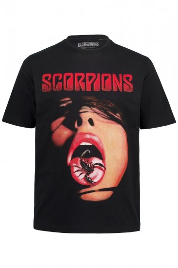 JP1880 Scorpions Graphic Comfort Fit Band T-Shirt Black - T-krekli - T-krekli - 2XL-14XL