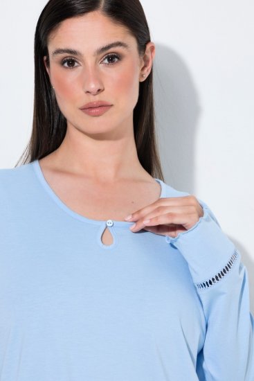 Ulla Popken 810592 Pidžama ar mežģīnēm Gaiši zils - Pidžamas/Loungewear - 