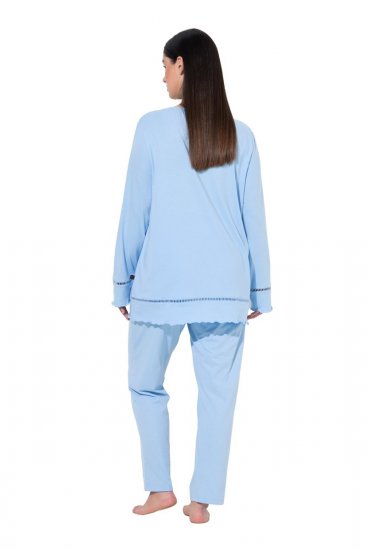 Ulla Popken 810592 Pidžama ar mežģīnēm Gaiši zils - Pidžamas/Loungewear - 