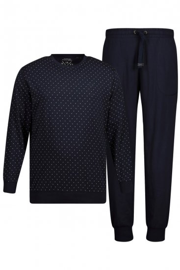 JP1880 Pyjamas Two-piece Long Sleeve and Long Trousers Navy - Apakšveļa un peldšorti - Apakšveļa - 2XL-8XL
