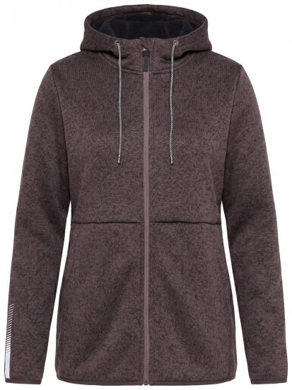 Ulla Popken 812880 Adīta flīsa jaka ar teddy flīsu Taupe - Fleece apģērbs - 