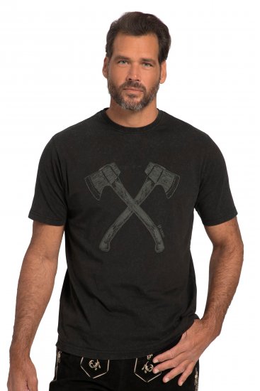 JP1880 Double Axe Design & Vintage Look T-Shirt Black - T-krekli - T-krekli - 2XL-14XL
