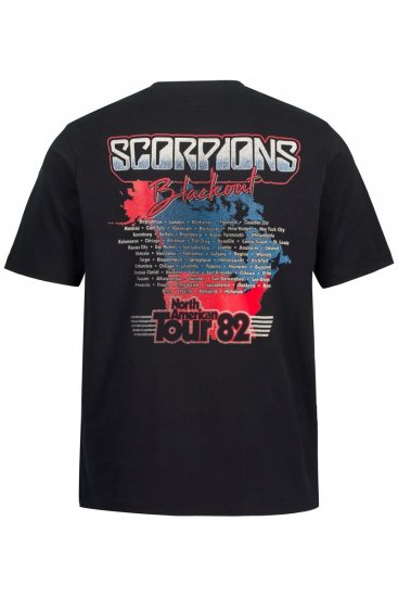JP1880 Scorpions Blackout Graphic Comfort Fit Band T-Shirt Black - T-krekli - T-krekli - 2XL-14XL