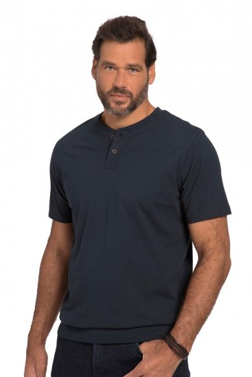 JP1880 818628 Henley T-krekls ar vēdera piegriezumu Tumši zils - T-krekli - T-krekli - 2XL-14XL