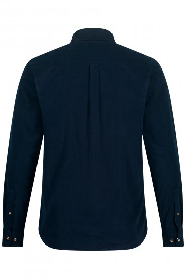 JP1880 Modern Fit Buttoned Collar Cotton Shirt Navy Blue - Krekli - Krekli - 2XL-8XL