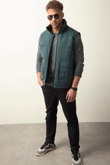 STHUGE 821232 Veste stepēta ar rāvējslēdzēju Olīvzaļš - Jakas & Lietus apģērbs - Jakas - 2XL-12XL