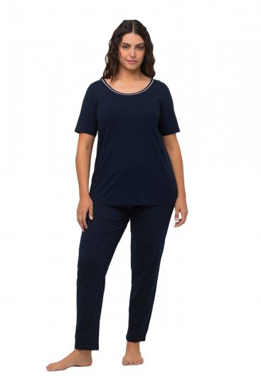 Ulla Popken 821244 Pidžama ar punktiem Tumši zils - Pidžamas/Loungewear - 