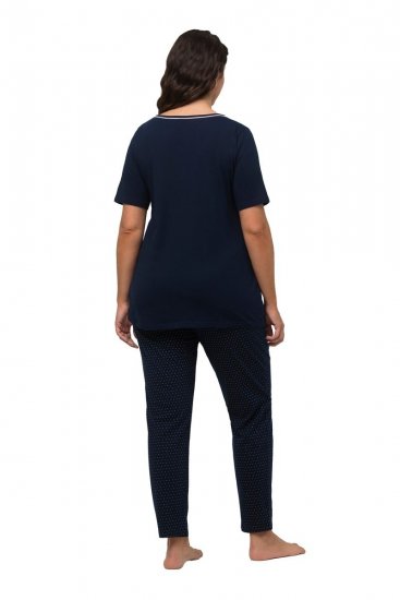 Ulla Popken 821244 Pidžama ar punktiem Tumši zils - Pidžamas/Loungewear - 