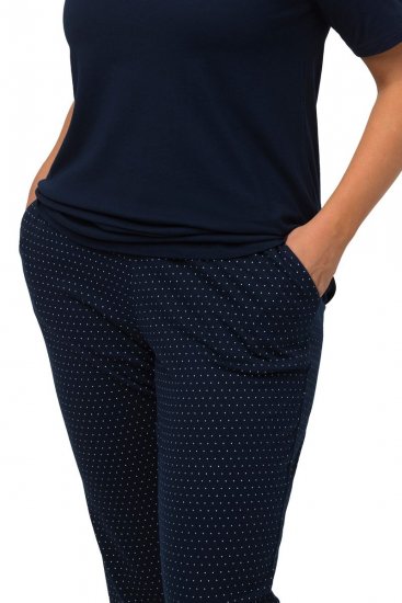 Ulla Popken 821244 Pidžama ar punktiem Tumši zils - Pidžamas/Loungewear - 
