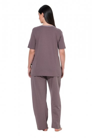 Ulla Popken 821244 Pidžama ar punktiem Brūns - Pidžamas/Loungewear - 