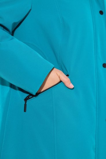 Ulla Popken 821495 Funkcionāls mētelis Tirkīza - Mēteļi - Lielo izmēru mēteļi sievietēm