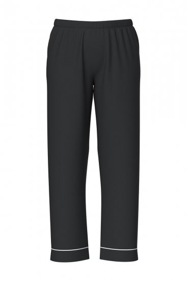 Ulla Popken 823030 Pidžama ar krekla apkakli Melns - Pidžamas/Loungewear - 
