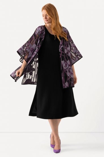 Ulla Popken 823276 Kleita bez piedurknēm Melns - Maxi kleitas - Sieviešu maxi kleitas lielos izmēros