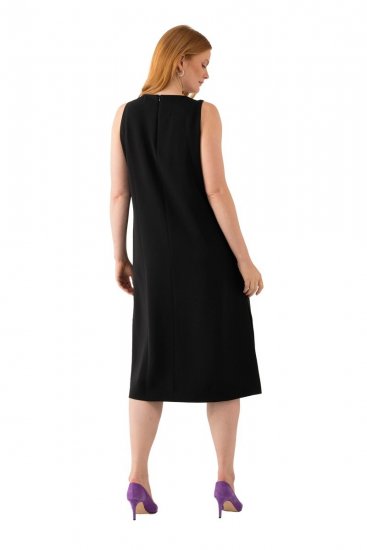 Ulla Popken 823276 Kleita bez piedurknēm Melns - Maxi kleitas - Sieviešu maxi kleitas lielos izmēros