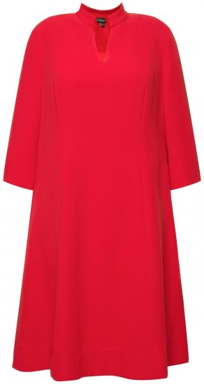 Ulla Popken 823290 A veida kleita ar kabatām Sarkans - Midi kleitas - Midi kleitas lielajos izmēros