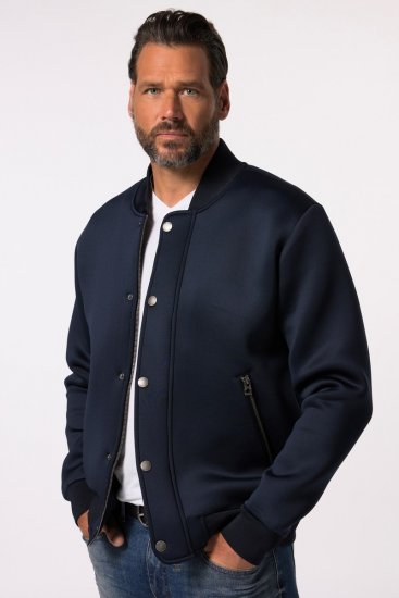 JP1880 College Jacket Scuba Fabric with Zipper Navy - Jakas & Lietus apģērbs - Jakas - 2XL-12XL