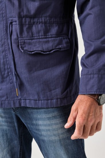 JP1880 Field Jacket with Badges Vintage Look Light Azure Blue - Jakas & Lietus apģērbs - Jakas - 2XL-12XL