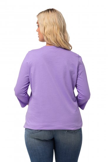 Ulla Popken Horticultural Graphic Floral Tee Pale Lilac - Apdrukāti T-krekli sievietēm - 