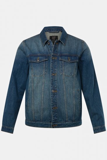 JP1880 826234 Džinsa jaka ar krūšu kabatām Indigo zils - Jakas & Lietus apģērbs - Jakas - 2XL-12XL