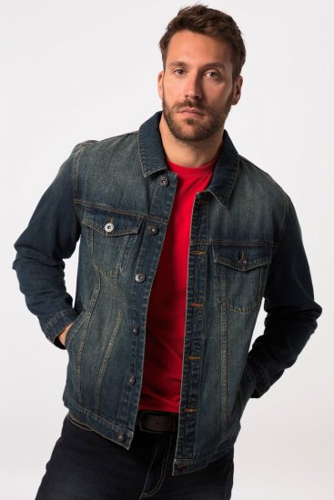 JP1880 Denim Jacket Dark Blue Denim - Jakas & Lietus apģērbs - Jakas - 2XL-12XL