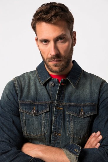 JP1880 Denim Jacket Dark Blue Denim - Jakas & Lietus apģērbs - Jakas - 2XL-12XL