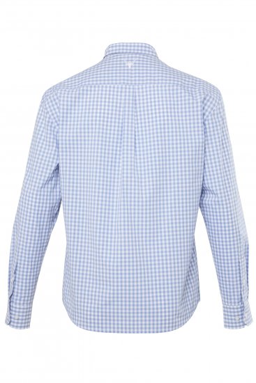 JP1880 Modern Fit Button-Down Collar Long Sleeve Check Shirt Light Blue - Krekli - Krekli - 2XL-8XL