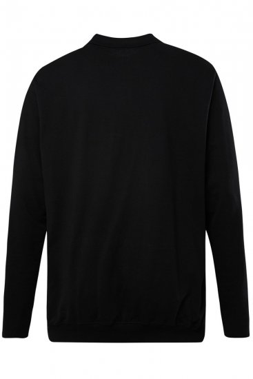 JP1880 827115 Polo krekls ar garām piedurknēm un vēdera piegriezumu Melns - Polo krekli - Polo krekli - 2XL-8XL